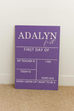 Personalized School Sign | First Day of School Board | Custom Back to School Chalkboard | Photo Prop for Kids | Reusable Sign