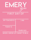 Custom First Day of School Sign | Personalized Back to School Board | Reusable Milestone Photo Prop for Kids | Name Included