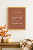Fall Things Wall Art, Fall Decor Signs, Autumn Decor, Modern Fall Wall Art, Living Room Decor, Fall bucket list Wall sign