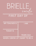 First Day Of School Sign, Back to School Sign, Personalizable Reusable School Sign, School Photo Prop, School Sign For Kids