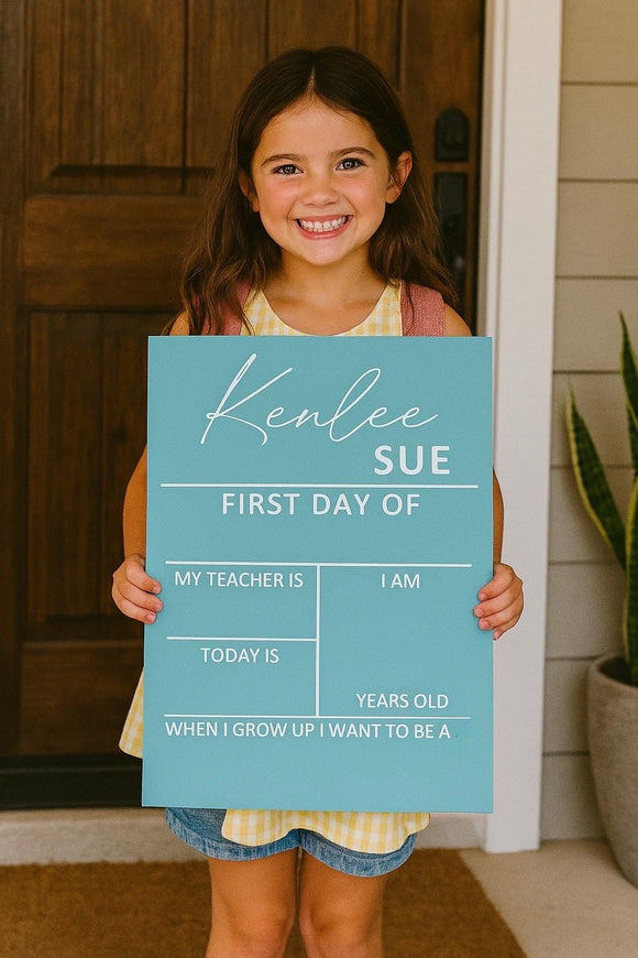 First Day Of School Sign, Back to School Sign, Personalizable Reusable School Sign, School Photo Prop, School Sign For Kids