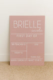 Custom First Day of School Sign | Personalized Back to School Board | Reusable Milestone Photo Prop for Kids | Name Included