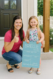 Custom First Day of School Sign | Personalized Back to School Board | Reusable Milestone Photo Prop for Kids | Name Included