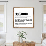 The Definition of Autumn wood framed photo, Autumn sign, Fall decor, autumn noun definition, autumn decor, fall wall art