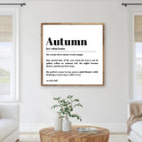 The Definition of Autumn wood framed photo, Autumn sign, Fall decor, autumn noun definition,