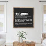 The Definition of Autumn wood framed photo, Autumn sign, Fall decor, autumn noun definition,