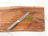Personalized Cutting Board – Custom Engraved Family Name Board