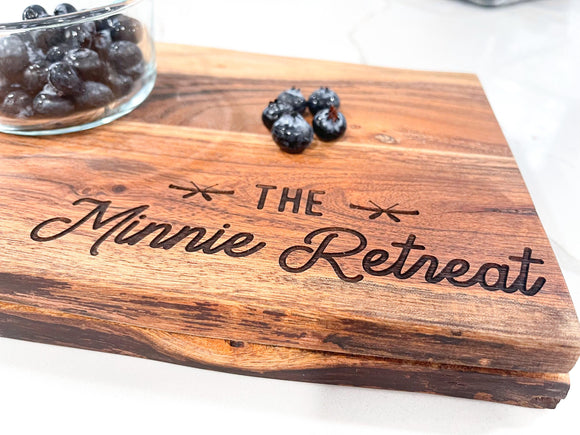 Personalized Cutting Board – Custom Engraved Family Name Board