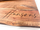 Personalized Cutting Board – Custom Engraved Family Name Board