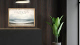 Christian Wall Art | Isaiah 43:2 Bible Verse Sign | Scripture Ocean Print | Faith Home Décor | Framed Wood Sign