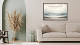 Christian Wall Art | Isaiah 43:2 Bible Verse Sign | Scripture Ocean Print | Faith Home Décor | Framed Wood Sign