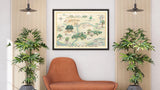 100 Acre Wood Map Wall Art | Winnie the Pooh Nursery Decor | Baby Shower Gift Print