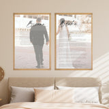 Custom Wedding Vows with Photo | Set of 2 Framed Prints | Personalized Bride & Groom Vow Wall Art | Anniversary Gift | His and Hers Keepsake