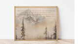 Christian Wall Art | The Lord Bless You and Keep You Sign | Bible Verse Home Décor | Numbers 6:24-26 Scripture Print | Rustic Mountain Art