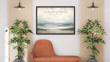 Christian Wall Art | Isaiah 43:2 Bible Verse Sign | Scripture Ocean Print | Faith Home Décor | Framed Wood Sign