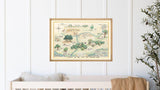 100 Acre Wood Map Wall Art | Winnie the Pooh Nursery Decor | Baby Shower Gift Print