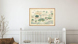 100 Acre Wood Map Wall Art | Winnie the Pooh Nursery Decor | Baby Shower Gift Print