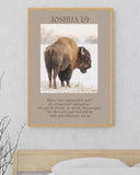 Joshua 1:9 Framed Wood Sign – Christian Scripture Wall Art