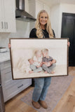 Couple Photo on Wood | Framed Engagement Print | Personalized Anniversary Wall Art
