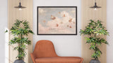 Butterfly Watercolor Framed Wood Sign – Joshua 1:9 Christian Wall Art