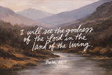 Psalm 27:13 Framed Wood Sign | Christian Scripture Wall Art