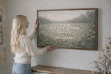 Wildflower Wood Sign | Framed Floral Wall Art | “In a Field of Roses She Is a Wildflower”