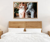 Couple Photo on Wood | Framed Engagement Print | Personalized Anniversary Wall Art