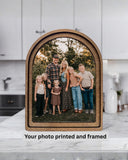 Personalized Arch Photo Frame – Custom Wood Arched Picture, Farmhouse Décor