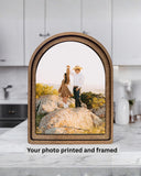 Personalized Arch Photo Frame – Custom Wood Arched Picture, Farmhouse Décor