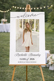 Graduation Photo Welcome Sign, Class of 2026, Custom Grad Party Welcome Board, Senior Photo Poster, Editable or Printed Graduation Sign