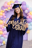 Congrats Graduate Sign | Laser Cut Wood Graduation Sign | Senior Photo Prop | Graduation Party Decor | Class of 2026 Decor