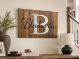 Personalized Last Name Pallet Sign with Established Date Custom Rustic Wood Family Name Sign | Wedding Anniversary Gift Farmhouse Wall Decor