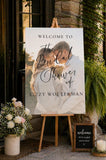 Bridal Shower Welcome Sign Photo, Personalized Wedding Shower Sign, Custom Bride Sign, Engagement Party Decor