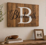 Personalized Last Name Pallet Sign with Established Date Custom Rustic Wood Family Name Sign | Wedding Anniversary Gift Farmhouse Wall Decor