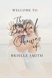 Bridal Shower Welcome Sign Photo, Personalized Wedding Shower Sign, Custom Bride Sign, Engagement Party Decor
