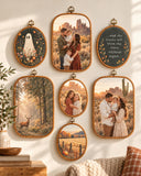Custom Canvas Photo Hoop, Personalized Family Photo Frame, Vintage Embroidery Hoop Wall Decor, Wedding Photo Gift, Anniversary Keepsake