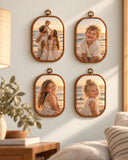 Custom Canvas Photo Hoop, Personalized Family Photo Frame, Vintage Embroidery Hoop Wall Decor, Wedding Photo Gift, Anniversary Keepsake