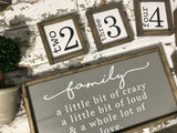 Family Number Sign / Family Number / Number Sign / Home Number Sign / Wood Sign / Home Decor / Number Wall Art