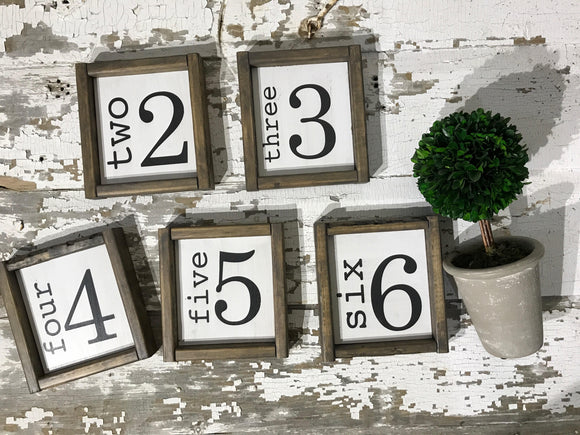 Family Number Sign / Family Number / Number Sign / Home Number Sign / Wood Sign / Home Decor / Number Wall Art
