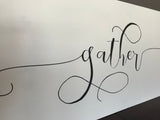 Gather Sign | Gather Wood Sign | Dining Room Decor | Large Gather Sign | Fall Wall Decor | Thanksgiving Decor