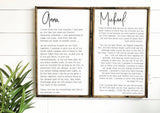 Custom Wedding Vows Framed Wood Sign