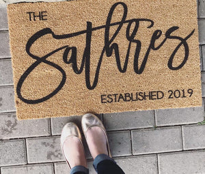 Personalized Doormat | Welcome doormat | Funny Doormat | Last Name Doormat | Housewarming Gift | Outdoor Rug | Front Door Rug |