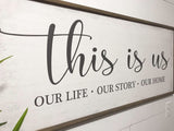 This Is Us Our Life Our Story Our Home | This Is Us Sign | Our Life Our Story Our Home | This Is Us Our Story | This Is Us Wall Decor