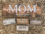 Mother's Day Gift | Rustic Wood Mom Sign | Family Wall Sign | Family Sign Gift Idea |Mom Gift From Kids