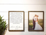 Wedding Vows Sign | His and Her Customized Vows | Wedding Vow Print | Large Set of Wood Signs | Bedroom Wall Art | Master Bedroom Decor