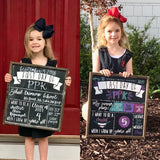 Double sided Back to school sign, back to school chalkboard, first day of school sign, first day of school chalkboard, back to school, last