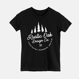 Rustic Oak Designs Graphic Tee | Bella and Canva Unisex Tee | Double sided graphic tee