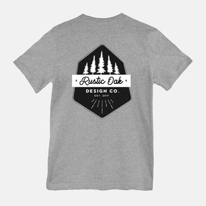 Rustic Oak Designs Graphic Tee | Bella and Canva Unisex Tee | Double sided graphic tee