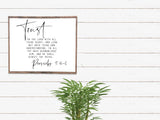 trust in the Lord with all thine heart sign | scripture sign | Proverbs 3:5-6 | wood signs | Bible verse sign | scripture wall decor