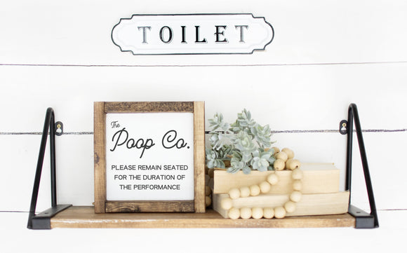 The Poop Co Sign | Bathroom Sign | Funny Bathroom Sign | Farmhouse Bathroom Decor | Bathroom Wall Decor